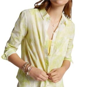 NWT ANTHROPOLOGIE Pilcro & the Letterpress Cate Yellow Green Tie Dye